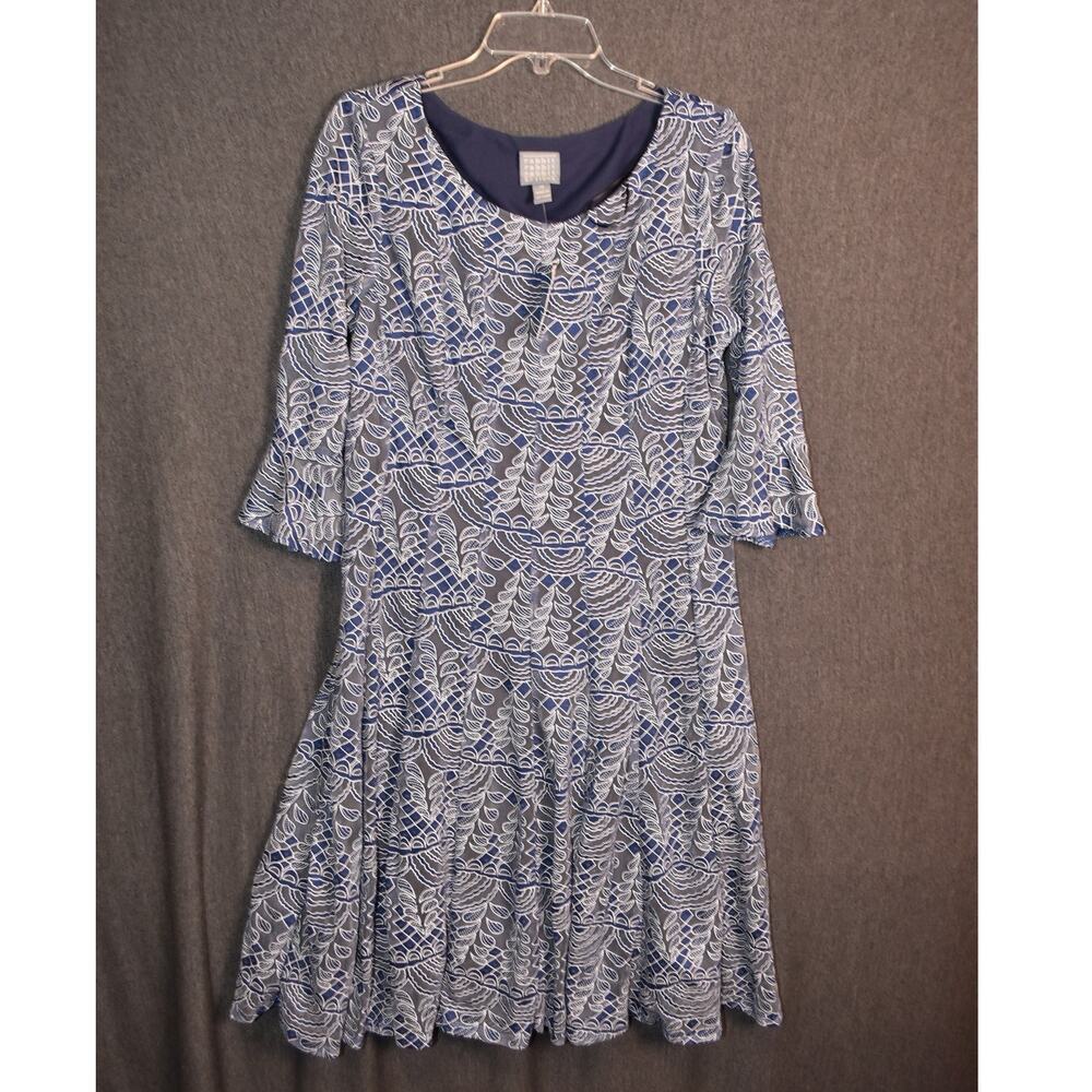 NEW Rabbit Rabbit Rabbit Designs Women's 14 Fit & Flare Navy Dress NWT